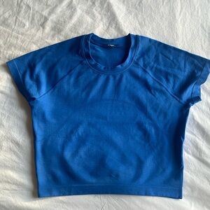 Lululemon Swiftly Tech Cropped Short-Sleeve Shirt - Royal blue - Size 6